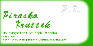 piroska kruttek business card